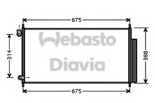 WEBASTO 82D0225556A Конденсатор, кондиціонер