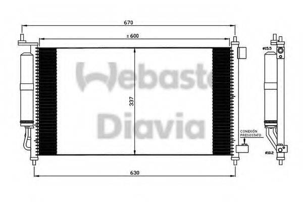 WEBASTO 82D0225564A Конденсатор, кондиціонер