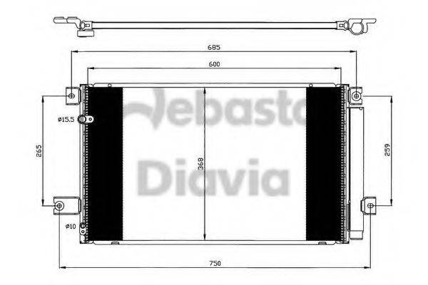 WEBASTO 82D0225658A Конденсатор, кондиціонер