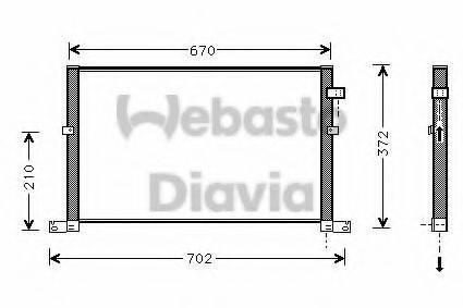 WEBASTO 82D0226117MA Конденсатор, кондиціонер