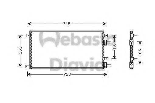 WEBASTO 82D0226184MA Конденсатор, кондиціонер