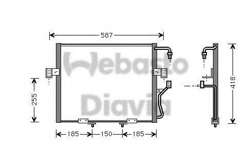 WEBASTO 82D0226206MA Конденсатор, кондиціонер