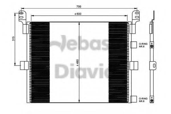 WEBASTO 82D0226247MA Конденсатор, кондиціонер