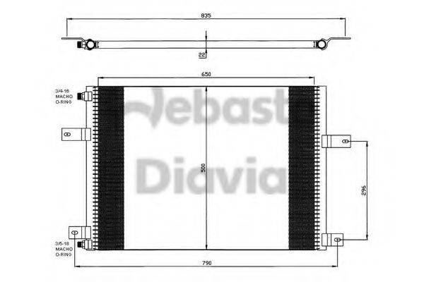 WEBASTO 82D0226249MA Конденсатор, кондиціонер