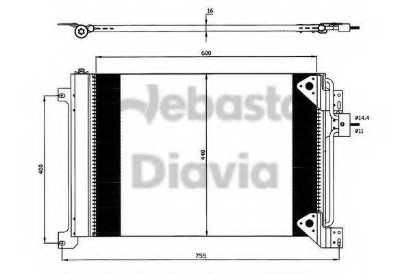 WEBASTO 82D0226254MA Конденсатор, кондиціонер