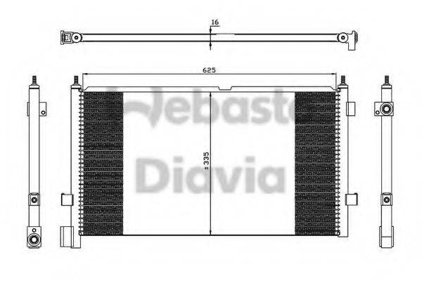 WEBASTO 82D0226262MA Конденсатор, кондиціонер