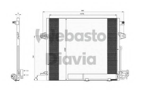 WEBASTO 82D0225687A Конденсатор, кондиціонер