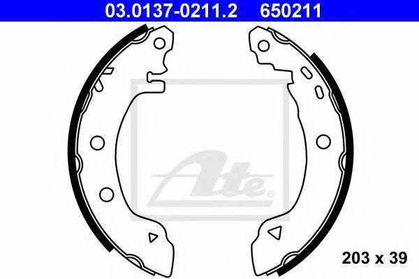 ATE 03013702112 Комплект гальмівних колодок