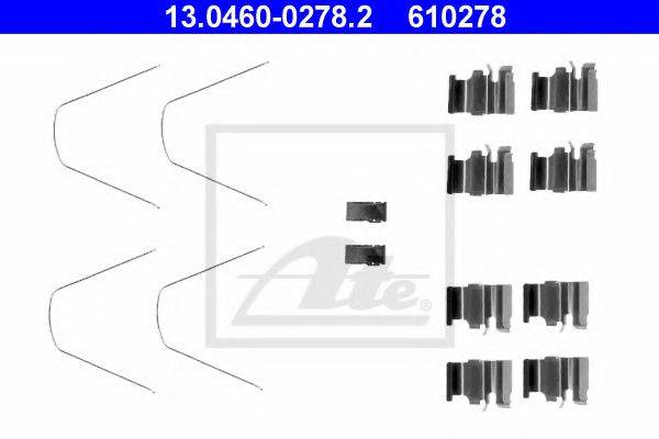 ATE 13046002782 Комплектуючі, колодки дискового гальма