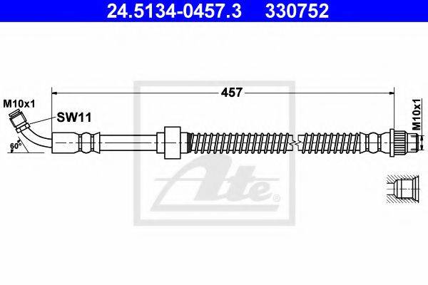 ATE 24513404573 Гальмівний шланг