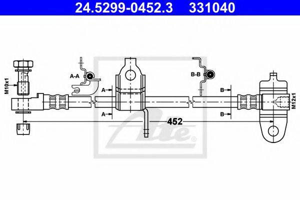 ATE 24529904523 Гальмівний шланг