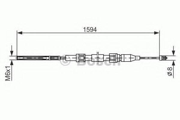 BOSCH 1987477042 Трос, стоянкова гальмівна система