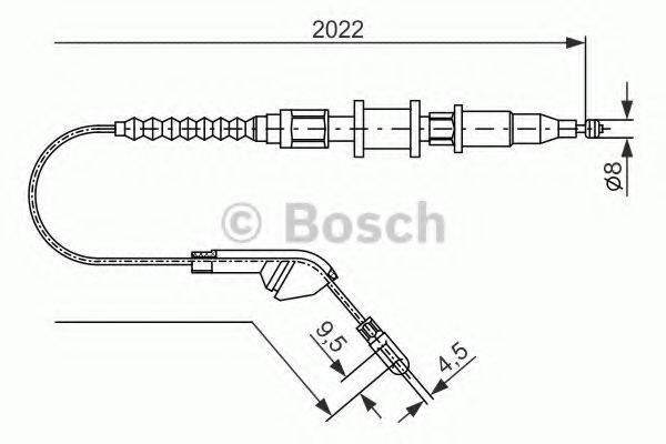 BOSCH 1987477143 Трос, стоянкова гальмівна система