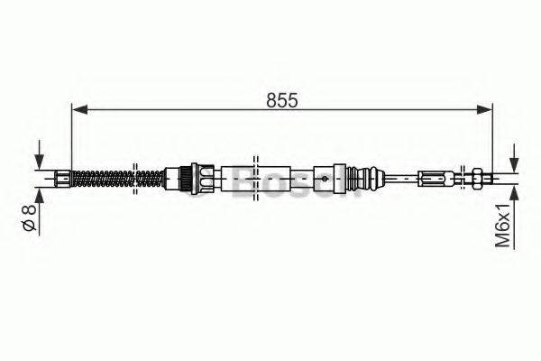 BOSCH 1987477148 Трос, стоянкова гальмівна система