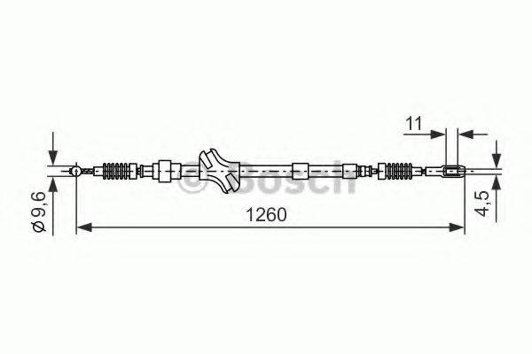 BOSCH 1987477189 Трос, стоянкова гальмівна система