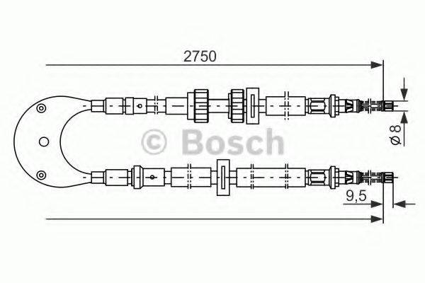 BOSCH 1987477228 Трос, стоянкова гальмівна система