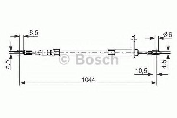 BOSCH 1987477324 Трос, стоянкова гальмівна система