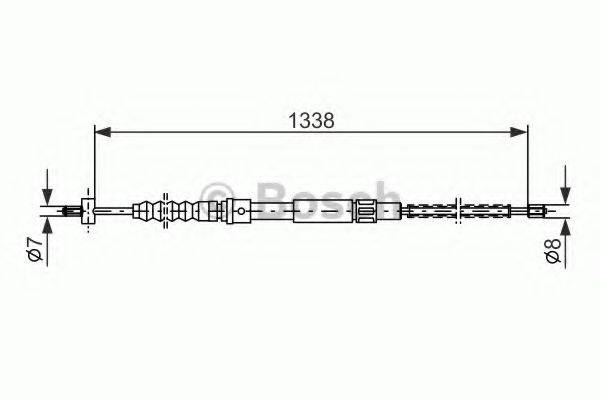 BOSCH 1987477356 Трос, стоянкова гальмівна система