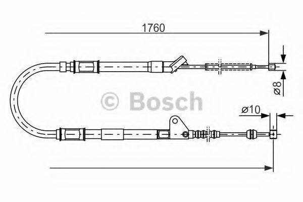 BOSCH 1987477541 Трос, стоянкова гальмівна система