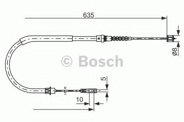 BOSCH 1987477567 Трос, стоянкова гальмівна система