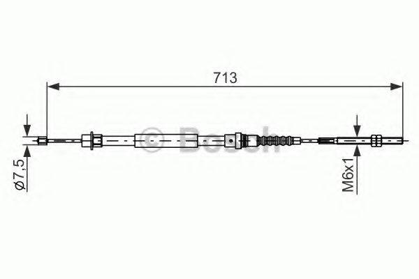 BOSCH 1987477594 Трос, стоянкова гальмівна система