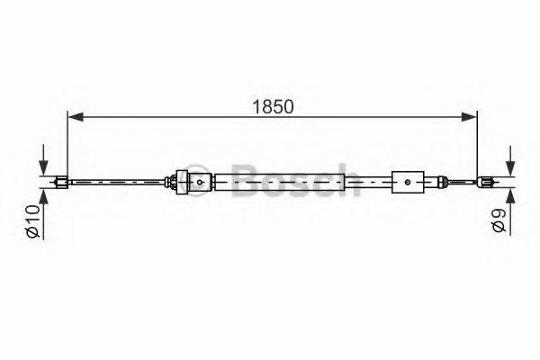 BOSCH 1987477595 Трос, стоянкова гальмівна система