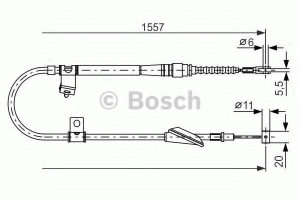 BOSCH 1987477609 Трос, стоянкова гальмівна система