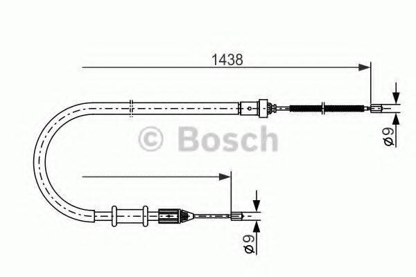 BOSCH 1987477634 Трос, стоянкова гальмівна система