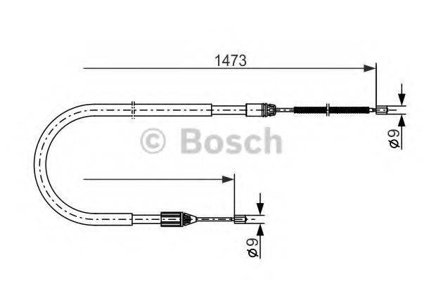 BOSCH 1987477636 Трос, стоянкова гальмівна система