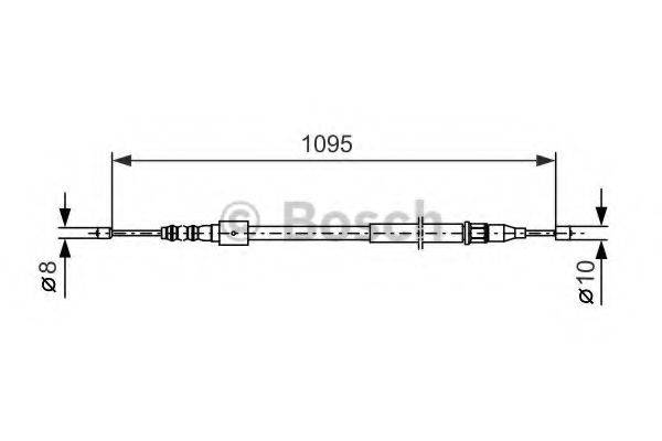 BOSCH 1987477660 Трос, стоянкова гальмівна система