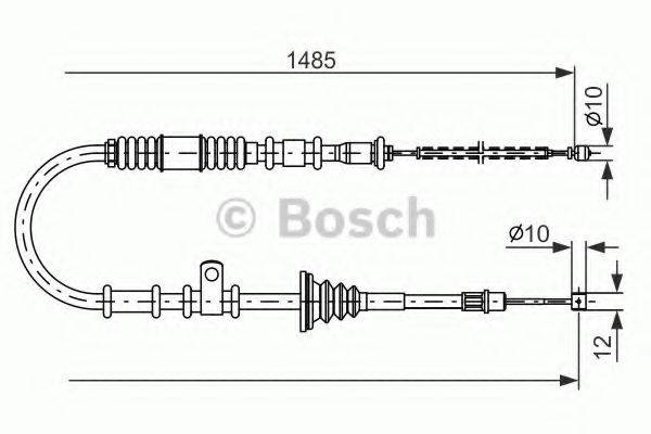 BOSCH 1987477674 Трос, стоянкова гальмівна система