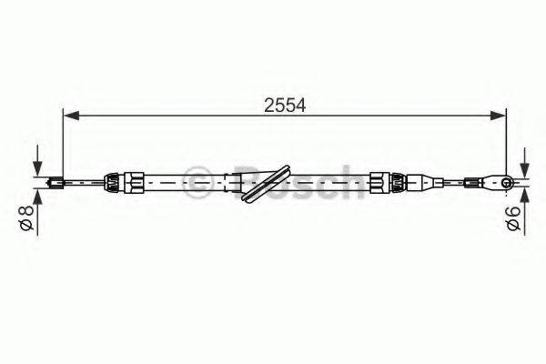 BOSCH 1987477699 Трос, стоянкова гальмівна система