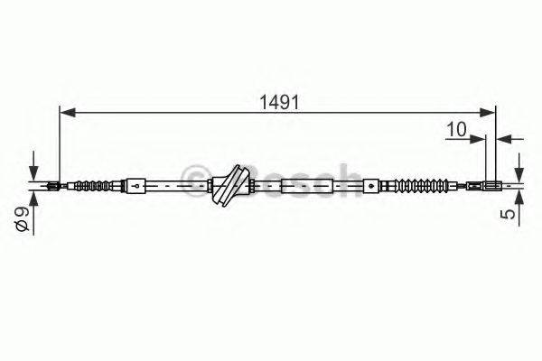 BOSCH 1987477708 Трос, стоянкова гальмівна система