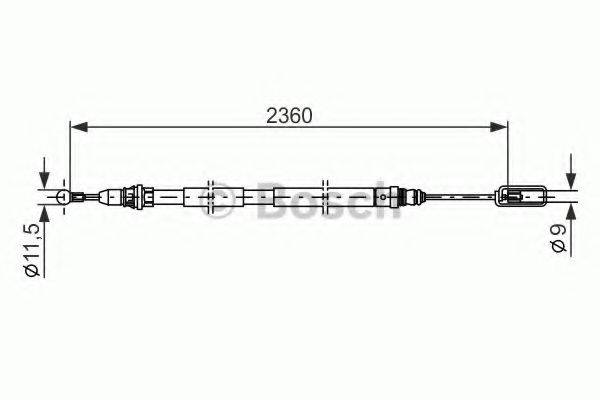 BOSCH 1987477714 Трос, стоянкова гальмівна система