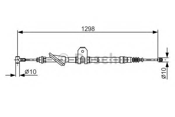 BOSCH 1987477726 Трос, стоянкова гальмівна система