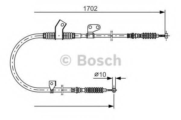 BOSCH 1987477747 Трос, стоянкова гальмівна система