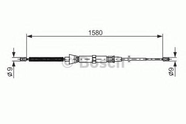 BOSCH 1987477806 Трос, стоянкова гальмівна система