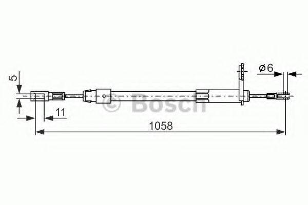 BOSCH 1987477849 Трос, стоянкова гальмівна система