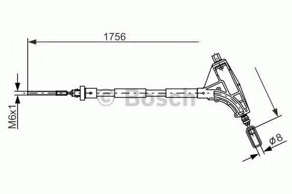 BOSCH 1987477870 Трос, стоянкова гальмівна система