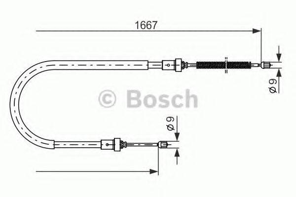 BOSCH 1987477956 Трос, стоянкова гальмівна система