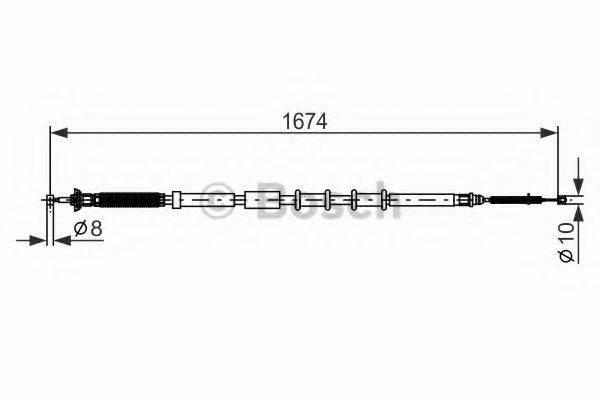 BOSCH 1987477976 Трос, стоянкова гальмівна система