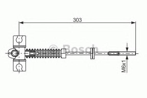 BOSCH 1987477982 Трос, стоянкова гальмівна система