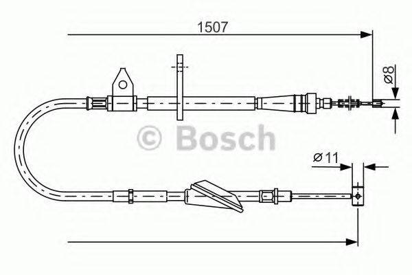 BOSCH 1987477995 Трос, стоянкова гальмівна система