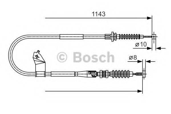 BOSCH 1987482055 Трос, стоянкова гальмівна система