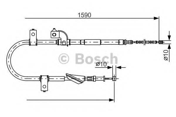 BOSCH 1987482078 Трос, стоянкова гальмівна система