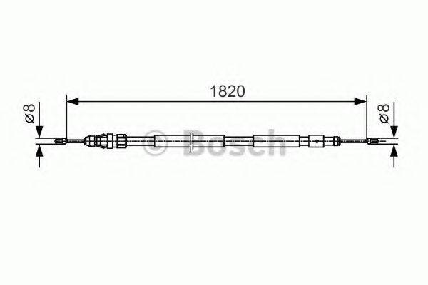 BOSCH 1987482116 Трос, стоянкова гальмівна система