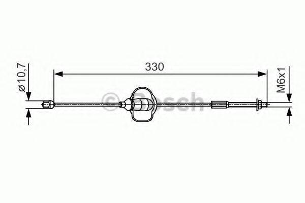 BOSCH 1987482121 Трос, стоянкова гальмівна система