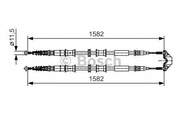 BOSCH 1987482138 Трос, стоянкова гальмівна система