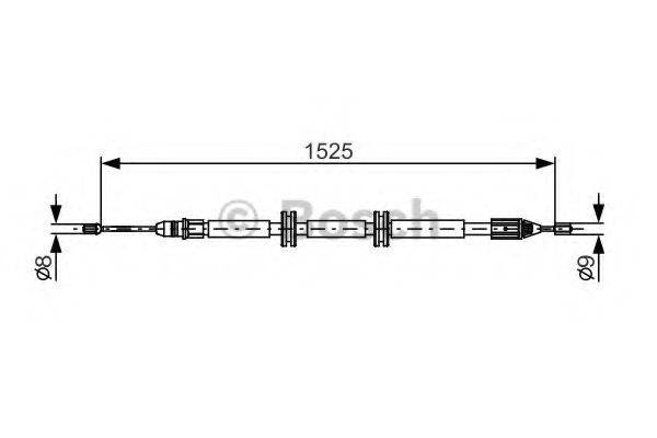 BOSCH 1987482142 Трос, стоянкова гальмівна система