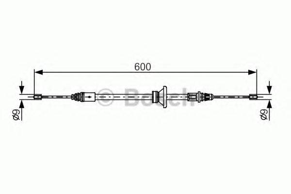 BOSCH 1987482146 Трос, стоянкова гальмівна система